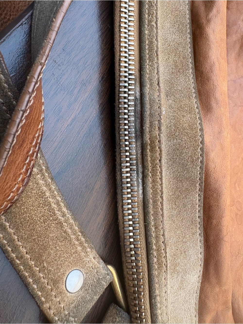 💃🧋Celine Vintage Leather Weekender Tote Bag Brown Shoulder Strap Made in Italy - Picture 12 of 12